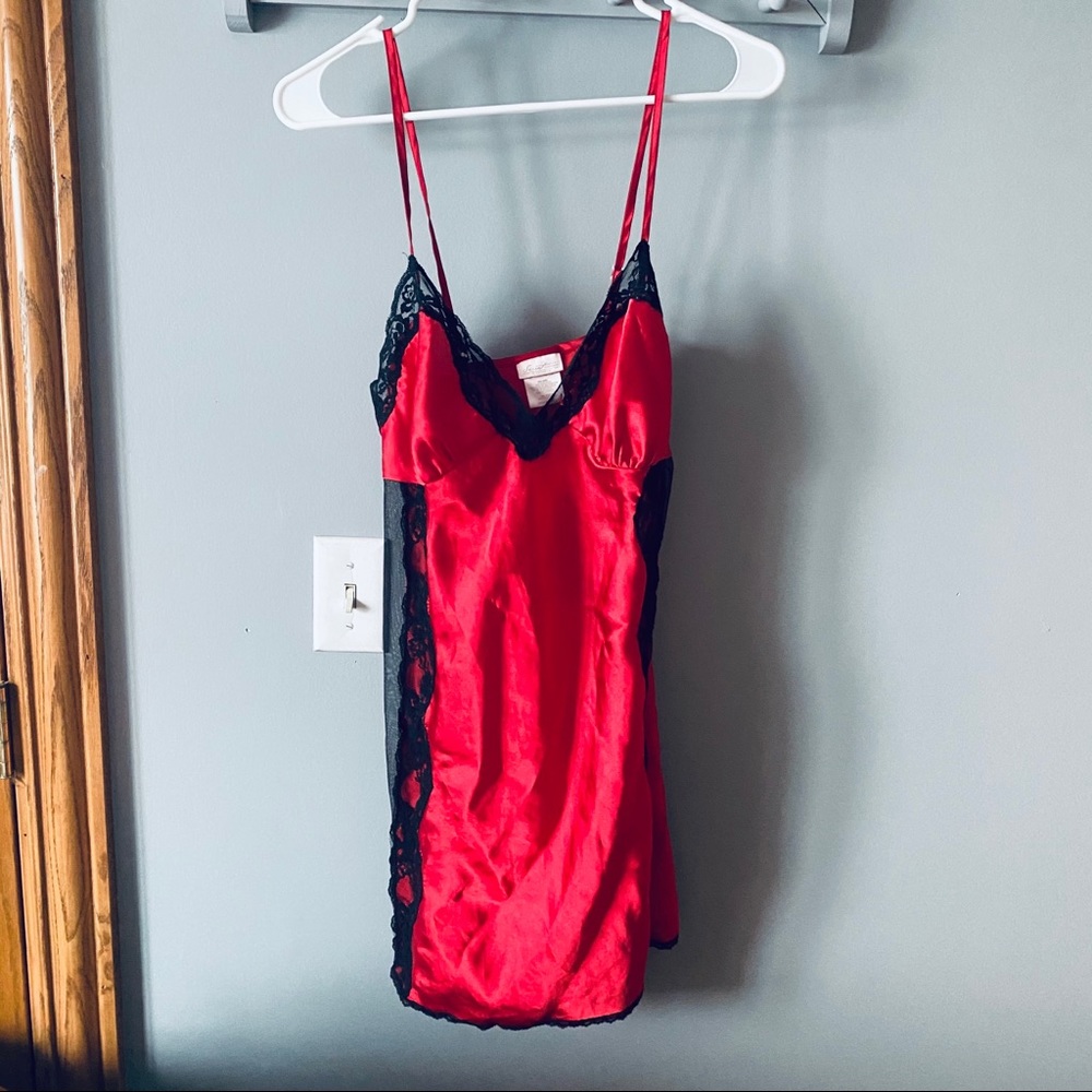 Secret Treasures red lace slip